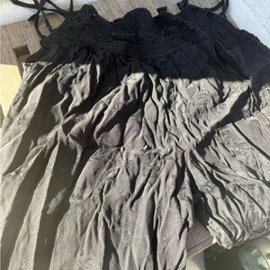 Black Lace Detail Thai pants adjustable size